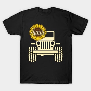 Jeep Sunflower Jeep Auntie Jeep Women T-Shirt